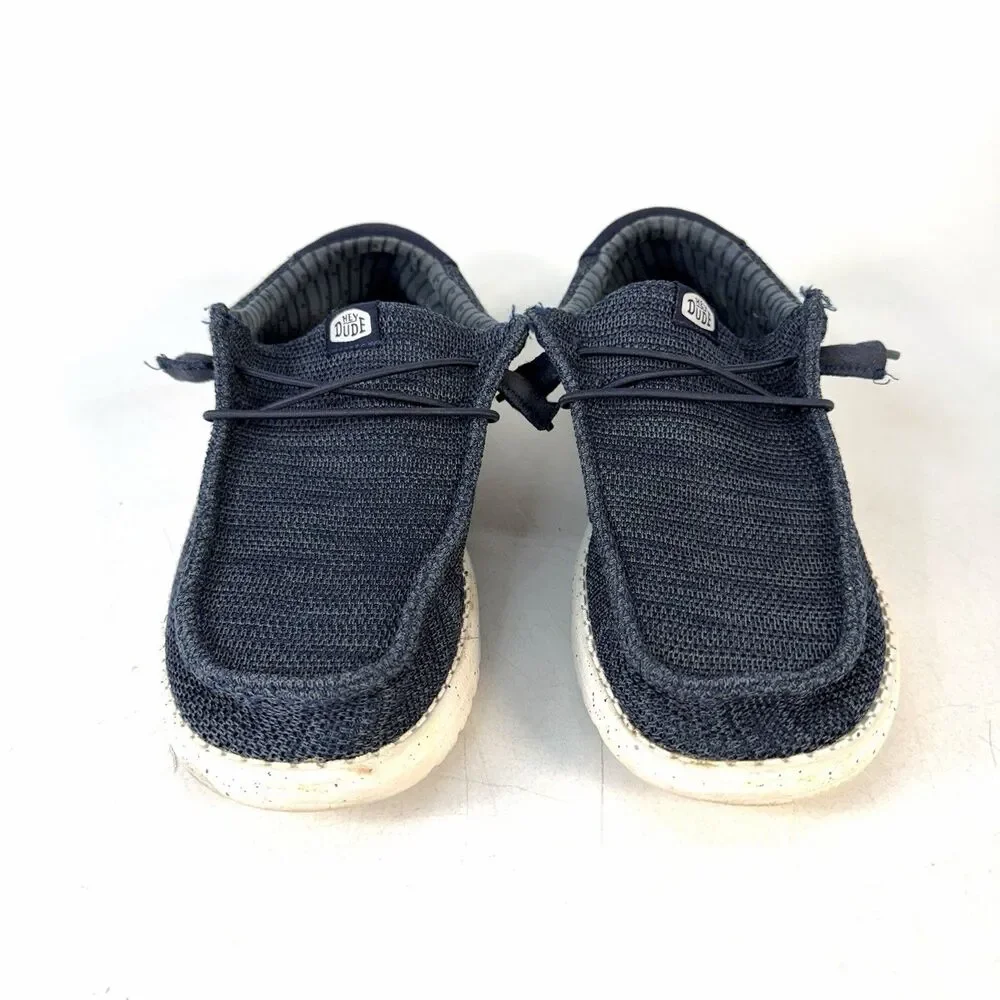 Hey Dude Wally Stretch Sox Navy Men's slip on shoes Sz 8 41898-410